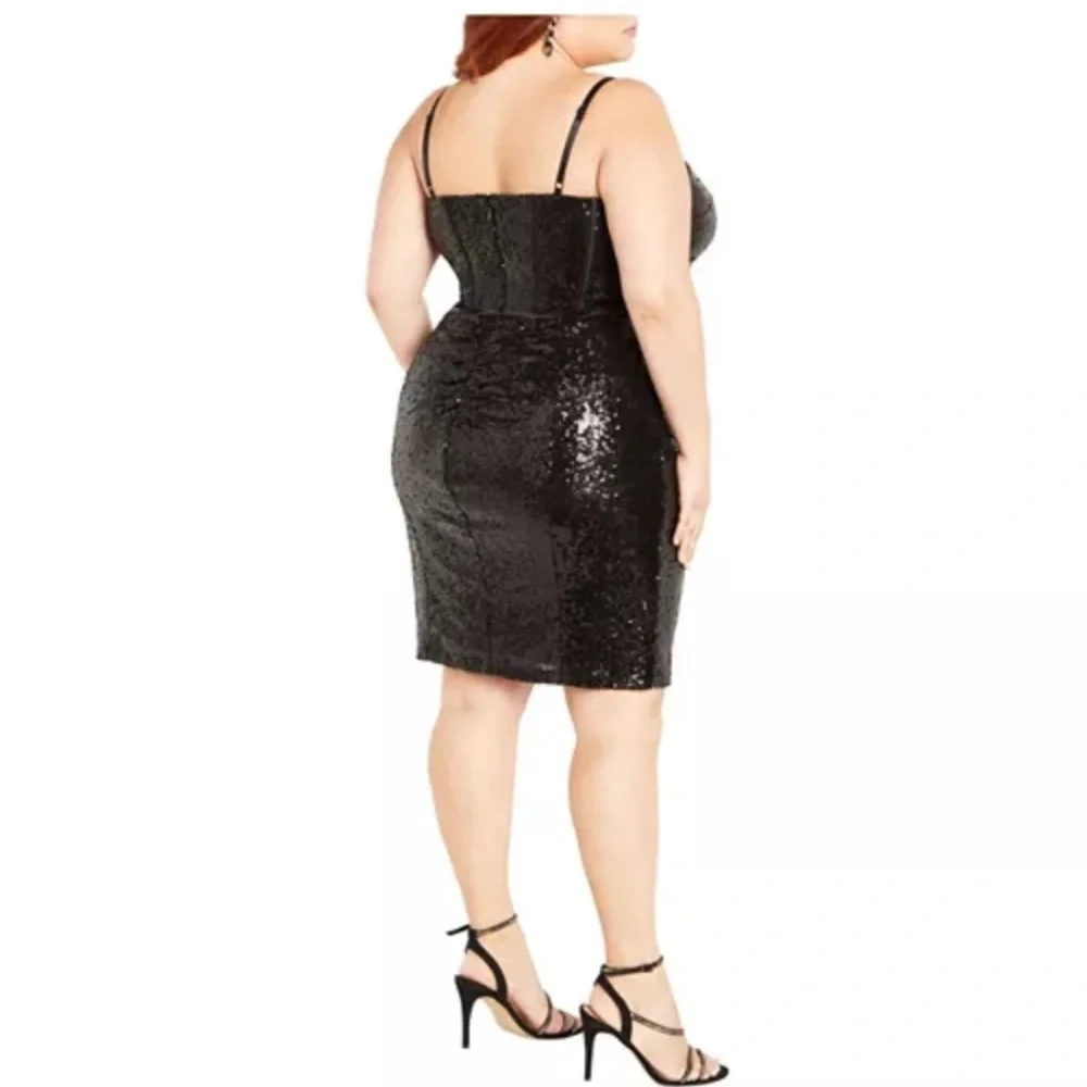 City Chic Black Sweetheart Bodycon Dress - Picture 5 of 11